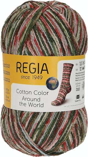 Schachenmayr Regia Cotton Colour, 100 g Black Forest Colour Hand Knitting Yarn, Black Forest color