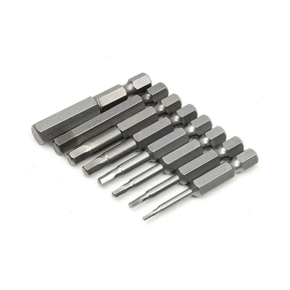 Ruxyoie 8Pcs S2 Steel Magnetic Hex Screwdriver Bit Set 1/4'' Hex Shank