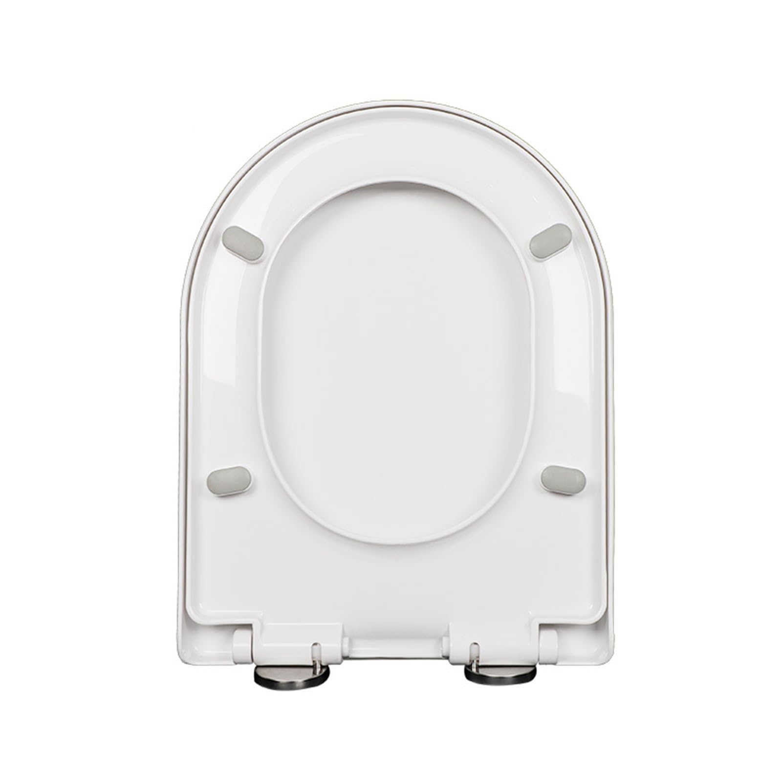 Shaped Toilet Seat Quick Release Hurable DShapedD44cmEasy Clean, Adjustable, Lightweight, Durable, Portable, User-Friendly, Compact, Hinges