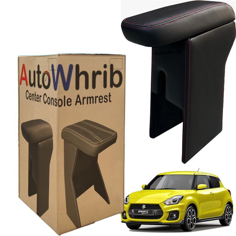 Image of Car Arm Rest For New Swift Armrest with Storage Box & Soft Cushion Pad, Luxury Arm Rest, Black Colour
