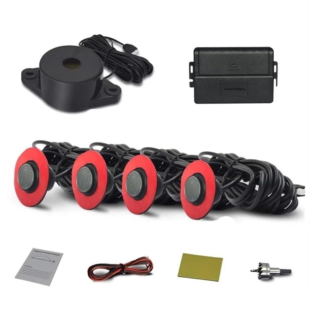 Kit sensori parcheggio Sensori di parcheggio da 165 mm Radar | Sensori di parcheggio da 165 mm Radar di backup Aereo 4 Aiuto per la retromarcia il paraurti Profondità regolabile assistere
