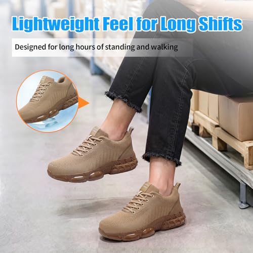 Image of Steel Toe Shoes for Women Safety Work Shoes Wear-Resistant for Warehouse