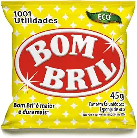 Esponja de Aço Bom Bril com 6 Unidades Limpeza Eficiente e Brilho Impecável para Panelas, Utensílios e Superfícies Metálicas Sinta o Poder da Remoção de Gordura