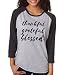 SignatureTshirts Womens Thanksgiving Thankful, Grateful, Blessed T Shirt