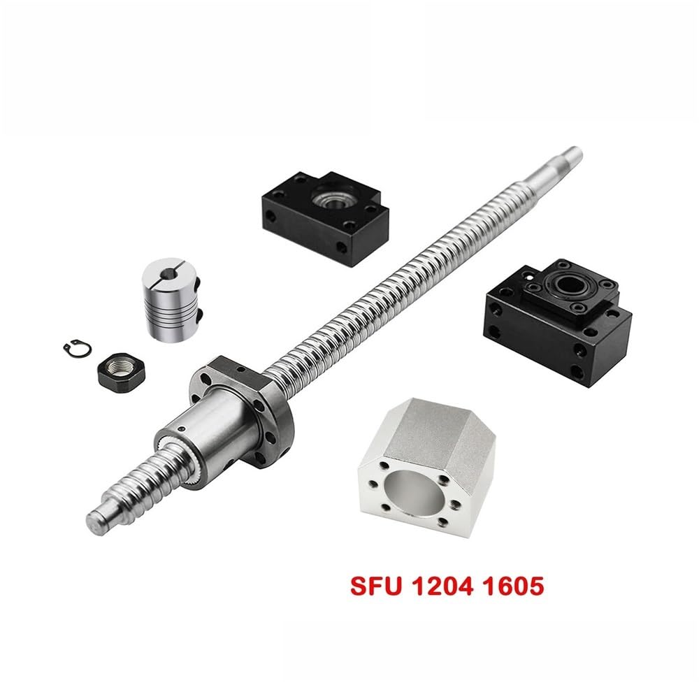 Kit vis à billes SFU1204/SFU1605 for machines CNC pas 4mm/5mm avec coupleur
