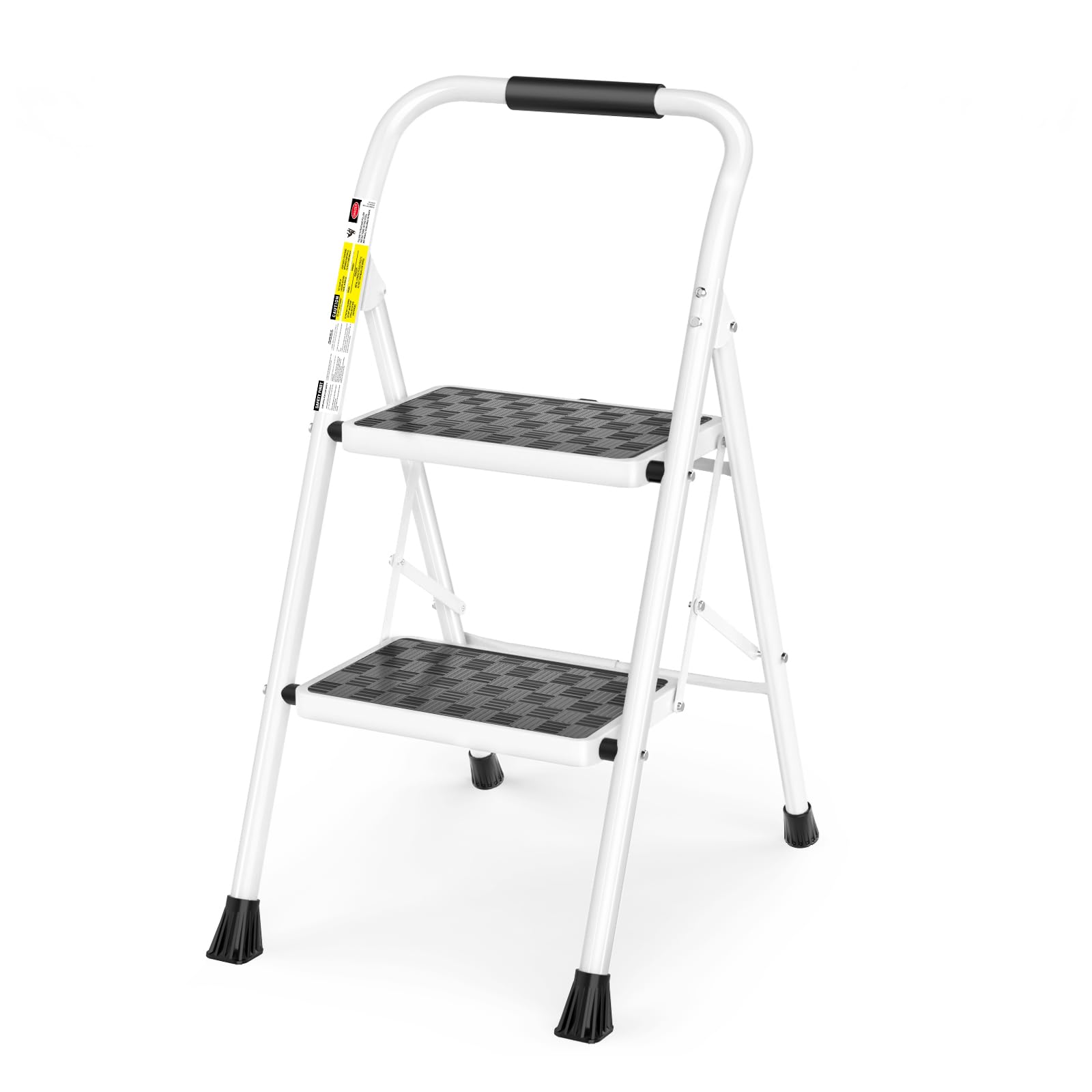 HBTower 2 Step Ladder,2 Step Stool for Adults Folding Step Stool with Cushioned Handle with Wide Anti-Slip Pedal Ergonomic DesignGlobal Recycled StandardGlobal Recycled StandardGlobal Recycled Standard