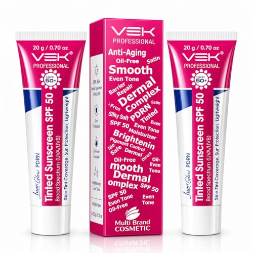 Image of PDRN Repair Tinted Sunscreen SPF 50+ | Broad Spectrum UVA /UVB Protection | Skin Repair Formula with Natural Tinted Coverage | Lightweight, Non-Greasy Daily Wear for Even, Glowing Skin Tone | 20g (Pack of 2)