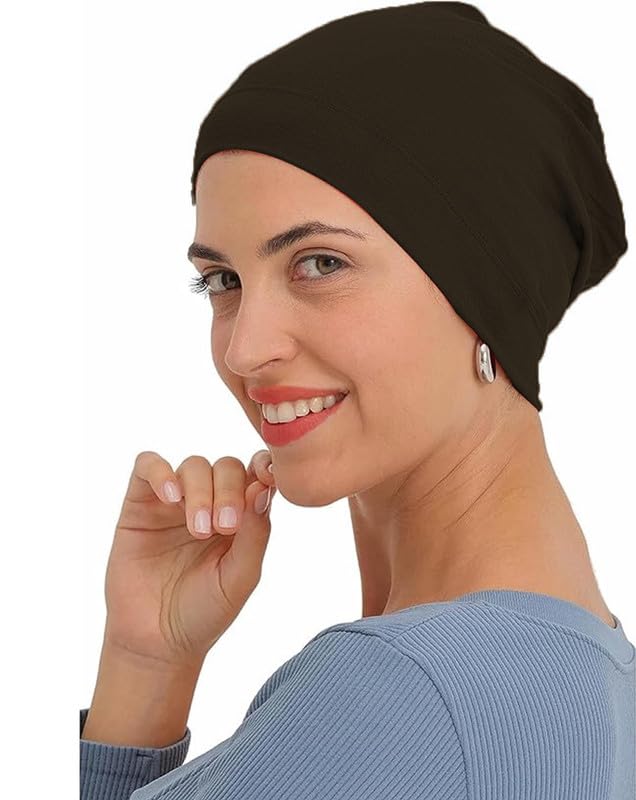 BISMAADH Unisex Sleep Cap, Bamboo and Cotton, Created for Chemo, Alopecia, Hair Loss, Essential Chemo Headwear Hijab Scarf