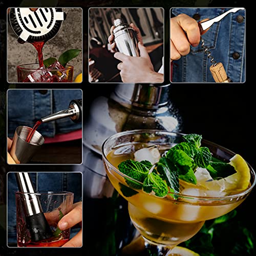 image for EXREIZST 25 oz Cocktail Shaker Set 16 Pcs Mixology Bartender Kit with 