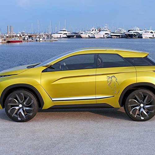 iSpchen Autoaufkleber,5 Stück 3D Pferd Tier Aufkleber Personalisierte Karosserie Aufkleber Motorhaube Dekorative Aufkleber Auto Tuning Styling Selbstklebende Vinyl Aufkleber,17 * 10,5cm