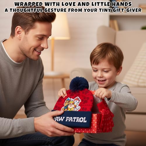 Image of Nickelodeon Paw Patrol Boys Winter Hat and Mitten or Glove Set (Age 2-7)