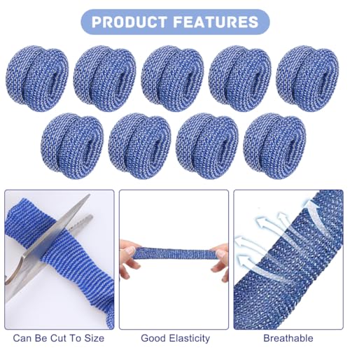 Fingerverband Fingerlinge 30 Stück Dehnbar Fingerschut Fingerpflaster Atmungsaktive Finger Bobs Fingerbandagen für Finger Verstauchungen Garten Arbeit Küche, Blau
