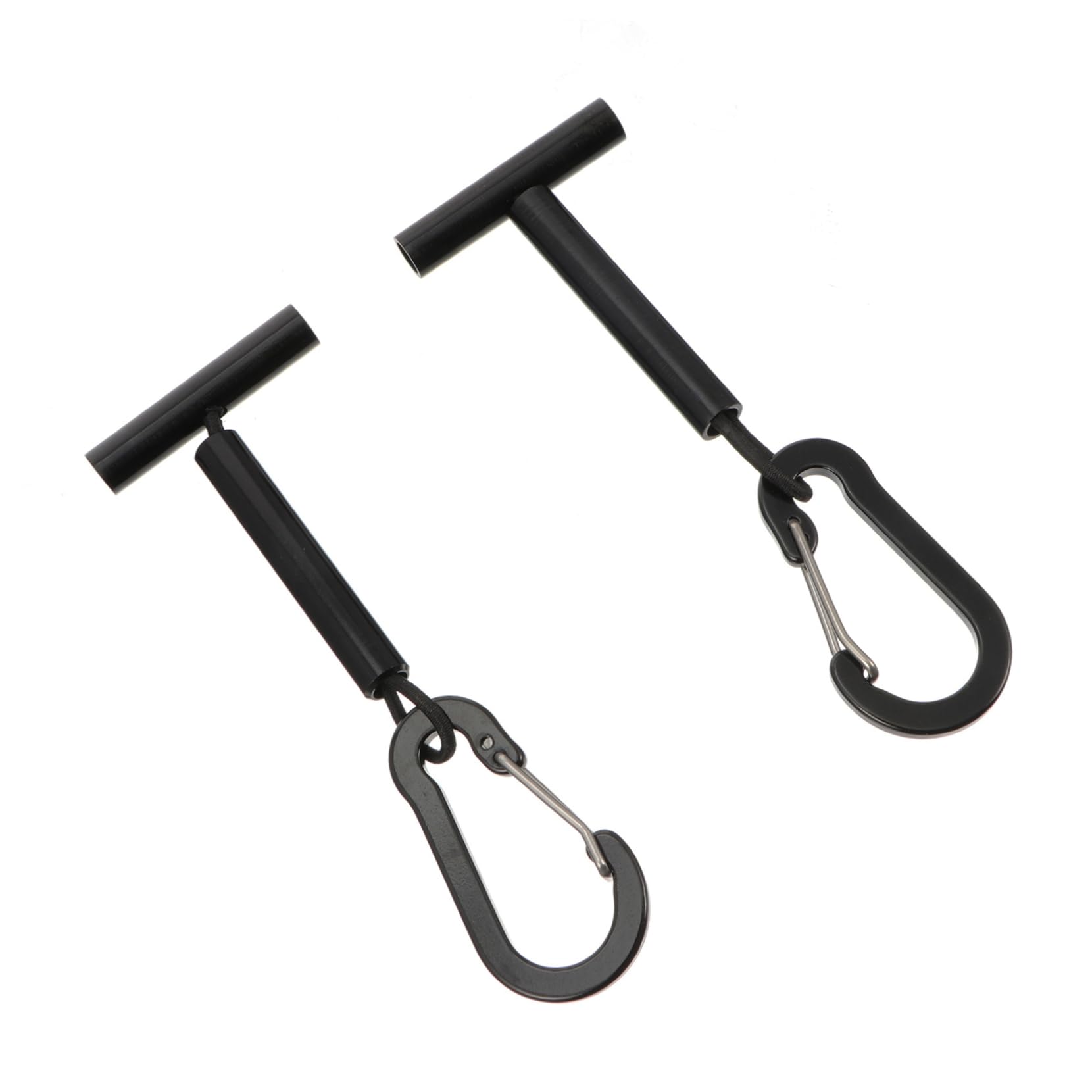 NAMOARLY Fly Fishing Tippet Line Holders 2 Pack Tippet Line Holder Fishing Tools Aluminum Rod Elastic Rope for Vest Bag