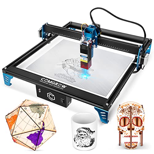 Comgrow 10W Laser Engraving Cutting Machine DIY Laser Cutter and Engraver Machine, Eye Protection Compressed Spot, 5000 mm/min Diode Laser Engraving for Metal Wood Stone Glass Leather (COMGO Z1 10W)