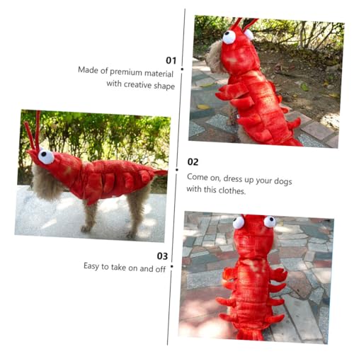 Disfraz de langosta para perros XL rojo Halloween miniatura 5