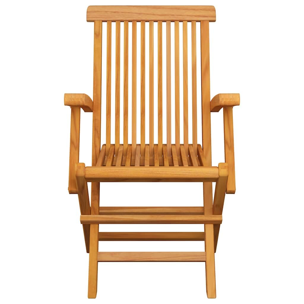 Set di mobili da giardino in teak: 3 sedie da giardino in teak con cuscino beige – sedie da giardino in legno massello con cuscino per terrazza e giardino