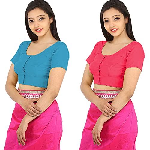 Image of Namita Women's Rubia Cotton Solid Half Sleeve Blouse