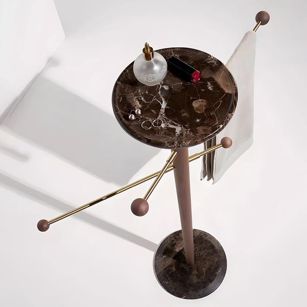 Portasciugamani Autoportante Portasciugamani Mobile in Marmo da Terra for Bagno Moderno, Staffa for Bagno, portasciugamani in Stile Semplice e di Lusso Leggero Portasciugamani da Terra(Nero)