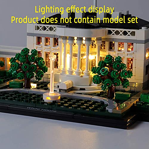 Image of GEAMENT LED Light Kit for The White House - Compatible with Lego Architecture Collection 21054 Building Blocks Model (Model Set Not Included)