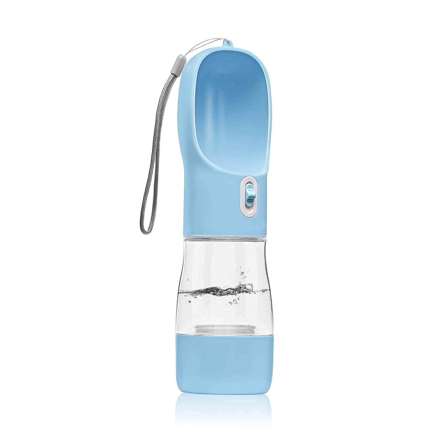 OKBUYNOW Caacbb Dog Water Bottle For Walking, Dispenser, Multifunctional Cat Puppy Feeder Traveling Bowls With Food Container, Lightweight And Convenient Portable Pet Drinking Cup (Blue)