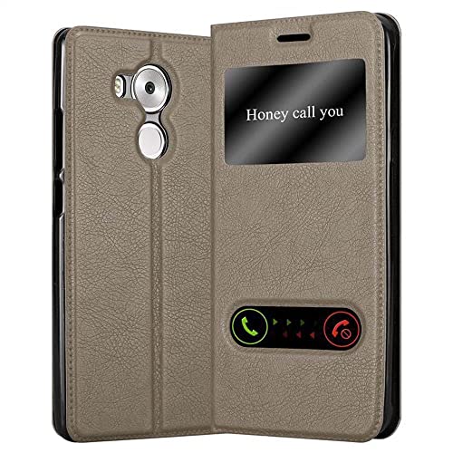 Cadorabo Custodia Libro per Huawei MATE 8 in BRUNO PIETRA - con Funzione Stand e Chiusura Magnetica - Portafoglio Cover Case Wallet Book Etui Protezione