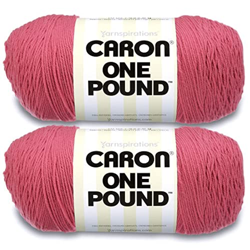 Image of Caron One Pound Rose Yarn of 454g /16oz - Acrylic - 4 Medium (Worsted) - 812 Yards - Knitting /Crochet (Pack of 24)