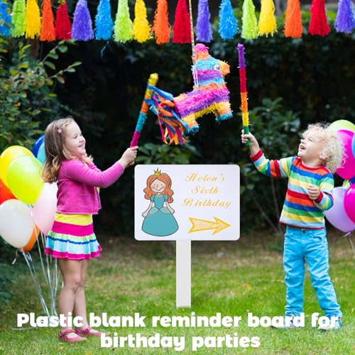 Image of Pinkunn 48 Pack Corrugated Plastic Board 3 /16 Inch Thick Poster Sheet Waterproof Board Sheets Blank Yard Signs for Indoor and Outdoor Use, Party Decorations, Garage Sale, Guidepost, White (10 inch X 14 inch)