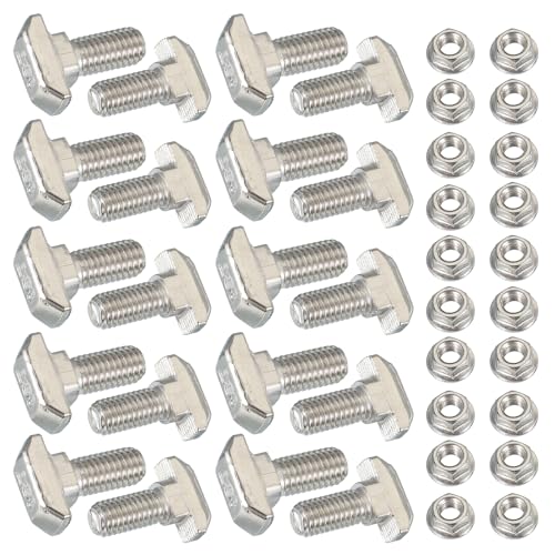 Boulons en T 8mm x 18mm évitant le desserrage des profilés alu 45