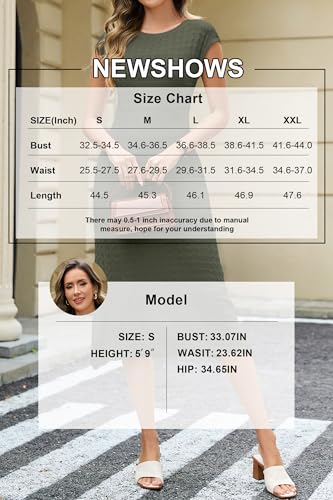 Image of Newshows Women's Hollow Slim Summer Fall Church Work Casual Sweater Dress