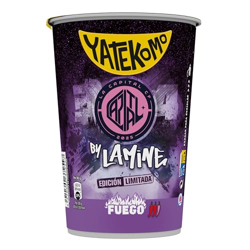 Yatekomo – Plato Preparado Asiático Noodles Fuego Cup XL, Listos en 3 minutos, 81g