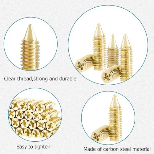 Hobbspring 180Pcs 6 Sizes Carbon Steel Belt Tip Screws Set Tip Point Screw Assortment Kits Pointed Cross Slot Leather Accessories For Belt Buckle Wallet Handbag Purse - Image 4