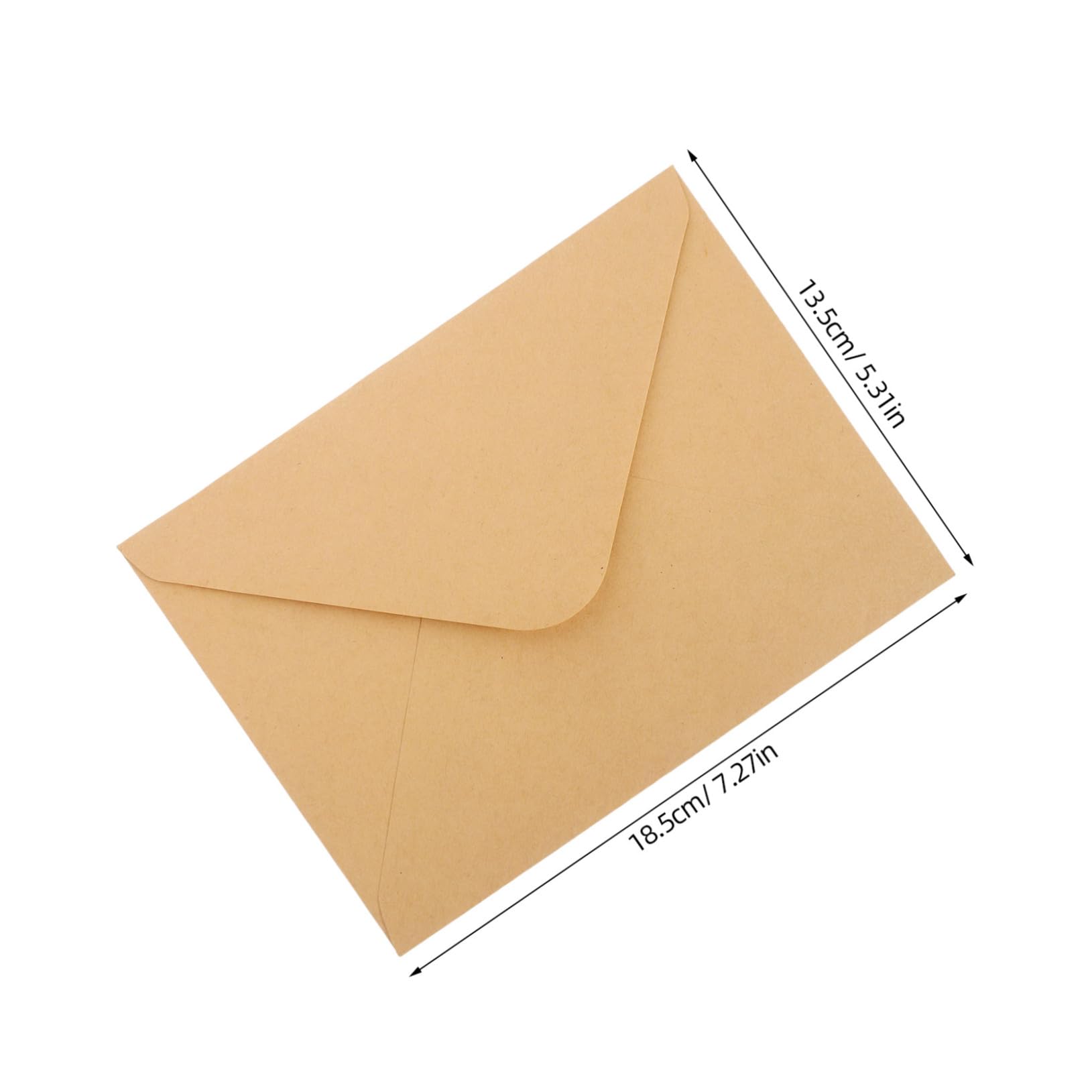 Sobres de Papel Kraft Marrón 100 Unidades Solapa en V | Cierre Seguro, Resistente al Desgarro, Diseño Clásico, para Oficina y Cumpleaños