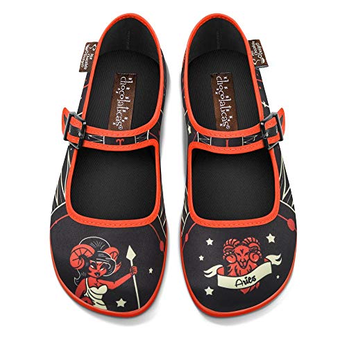 Image of Hot Chocolate Design Chocolaticas Funky Ballerina Mary Jane for Women, Aries, 7 Women