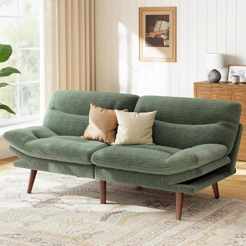 Marsail Futon Sofa Bed, Futon Couch with Adjustable Backrest...