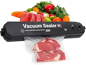 Máquina Seladora Automática Vácuo Portátil Alimentos Domestica + 10 Embalagens a Vácuo, Embaladora, Empacotadora carnes e vegetais