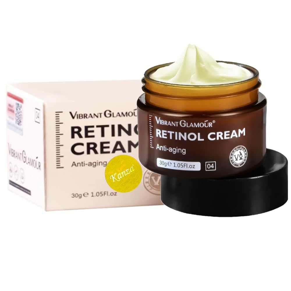KANZA - Retinol Cream | Anti-Aging Skin Repair Retinoll Face Moisturizer |Collagen Firming Retinols Creamss ,Pore Cleansing Creamm | Retinols Creams for a Vibrant Faces | 30gKANZA - Retinol Cream | Anti-Aging Skin Repair Re…