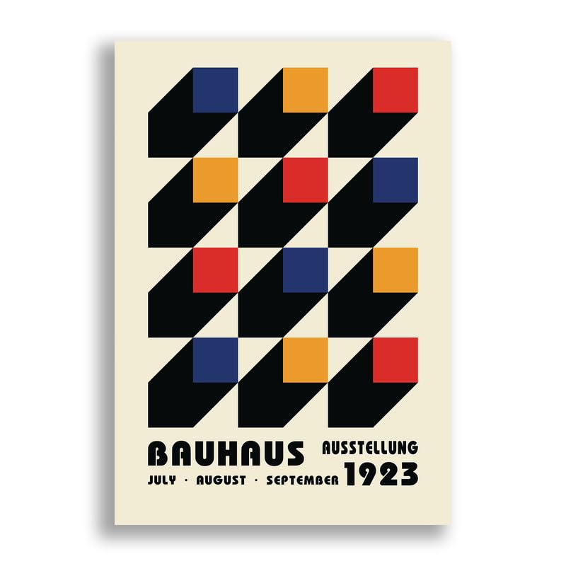 FAB Bauhaus Ausstellung 1923 - Abstract Wall Art Print - Modern Contemporary Home Décor - Unframed Photo Poster (24" x 32" inches)