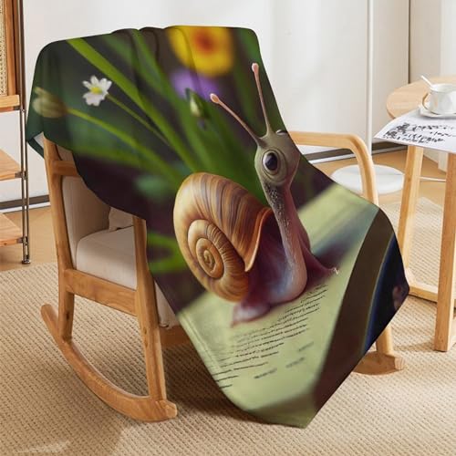 Pattern couverture chaude et confortable escargots pour lit et sofa - 8