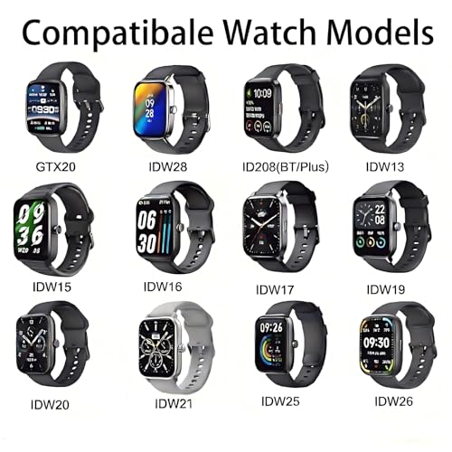 VeryFit Chargeur de montre intelligent,Fit pour VRPEFIT KIBFLE Contiente YMZ MMBX FQQ IDW25 IDW26 IDW19 TGW01 DR06 DR03 Montre intelligente,2Pin Remplacement du cordon magnétique USB Câble de recharge (1 Boîte)