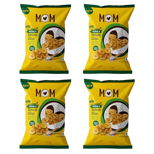 MOM - Meal of the Moment, Classic Salted Banana Chips (Pack of 4), 75g each, 75g each, Cholesterol Free | Super Thin & Crispy | No Artifical Flavours | Zero Trans Fat (B0CNKDQJ4K) Amazon Price History, Amazon Price Tracker