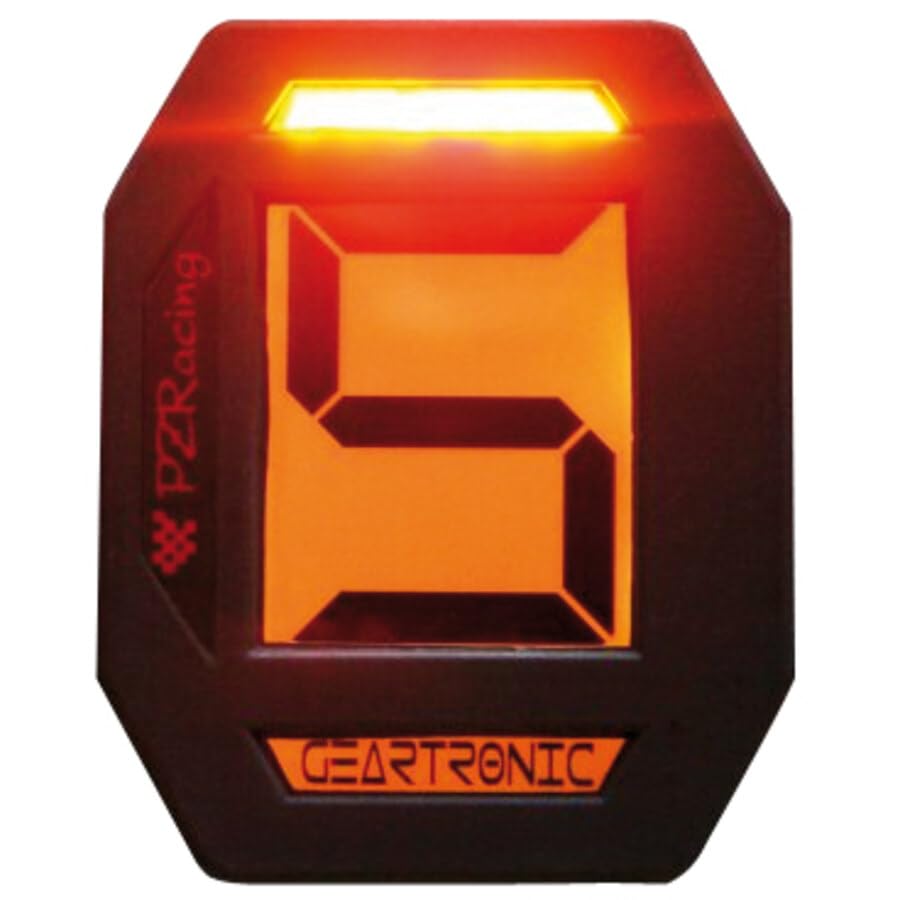 Pzracing 1175659 Compteur de Vitesse électronique, 6 Couleurs LCD, 25 mm, 50 x 40 x 21 mm