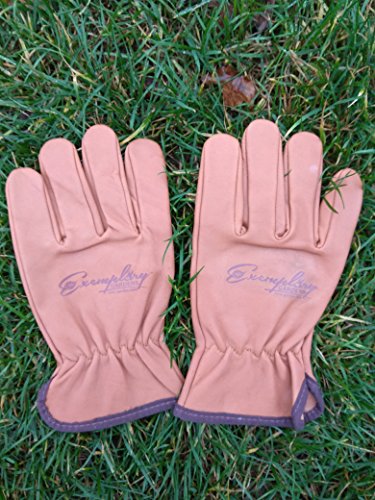 Heavy Duty Goatskin Leather Work Gloves for Men and Women. General Purpose Utility, Driver, Rigger, Safety, and Gardening Gloves (Small, Brown) - Thumbnail 5