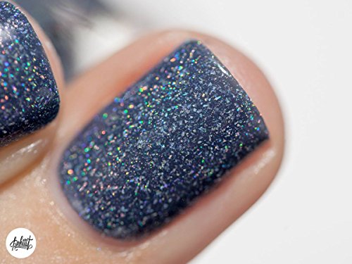 Image of ILNP Industrial Park - Neutral Denim Blue Holographic Sheer Jelly Nail Polish