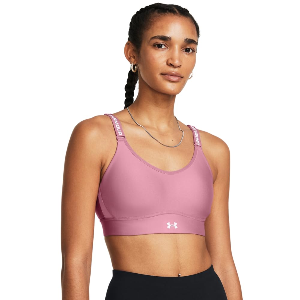 Under Armour Women's Armour Mid Heathered Sports Bra