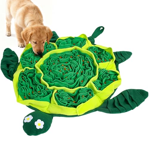 FLERDMAU Snuffle Mat for Dogs - Interactive Puzzle Feeding Game for Stress Relief & Foraging Skills | Dog Toys to Keep Them Busy | Small/Medium/Large Dogs Turtle Design