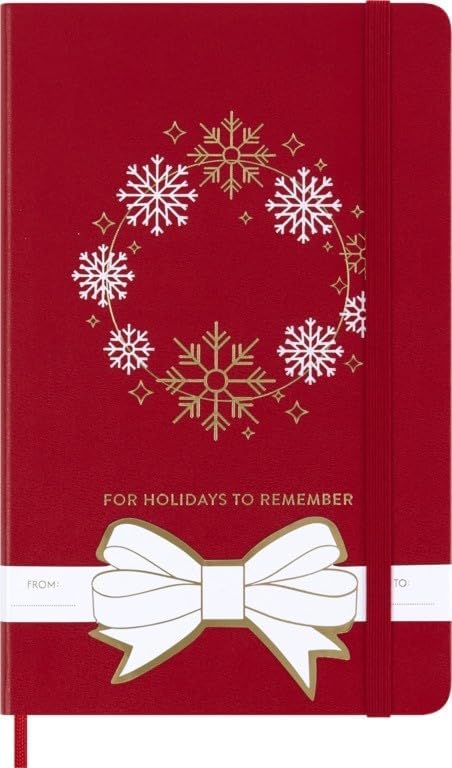 Moleskine Notebook Holiday Notebook Hard Cover Large Ruled HOLIQP060RSNOW