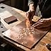 KEILEOHO 2 Pcs Pure Copper Sheet 8 x 12 Inch 24 Gauge 0.5mm Thin Copper Metal Sheets with Protective Film, Film Attached Copper Plates for Crafting, Jewelry, Electrical and Industrial Repairs