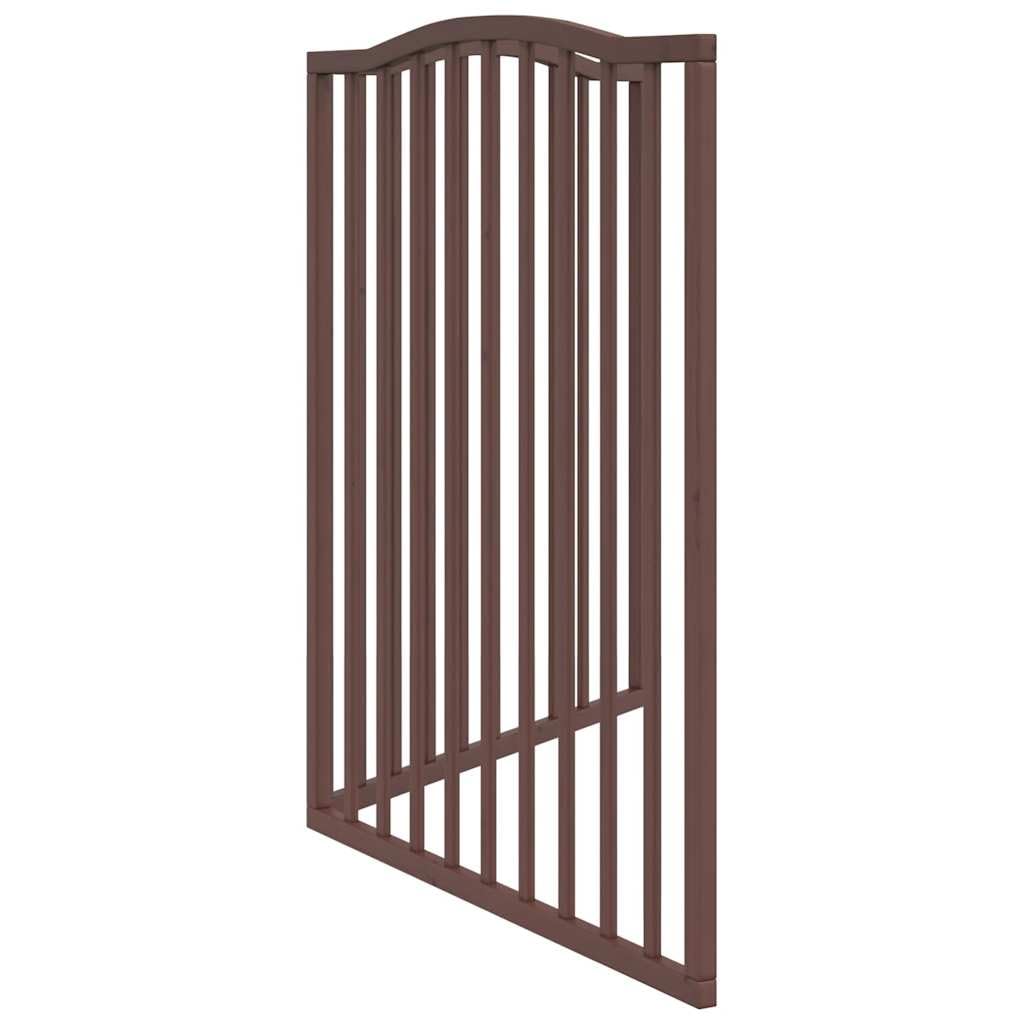 Brokky Cancello Cani Pieghevole 2 Pannelli Marrone 160cm Legno Pioppo-Cancelletto per Bambini, Barriera per Cani e Neonati, Recinzione Scale, Cancellino
