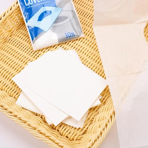 Image of UMAI Toilet Seat Covers Disposable|Western Toilet Seat Cover|Use & Throw, Portable|Pack of 20 (White)