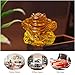 2.4inch Crystal Glass Golden Toad Figurine Collectibles Feng Shui Wealth Lucky Money Frog Statue Home Office Decoration,Lucky Gift